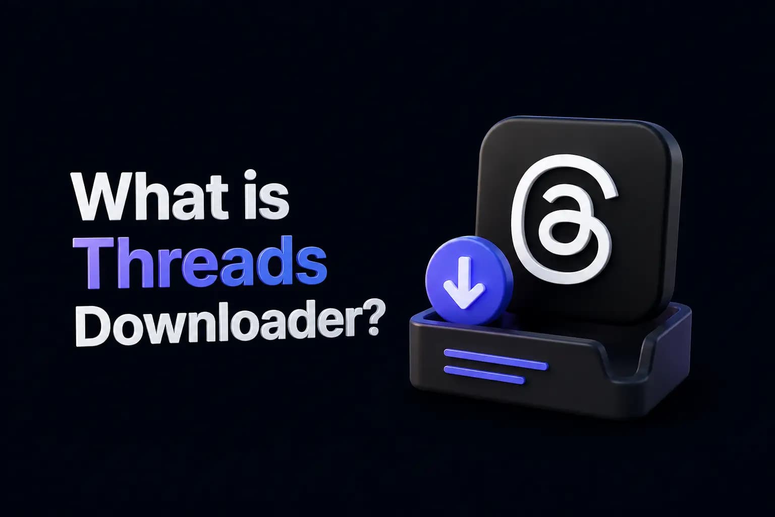 A Threads app post containing video, photo and text content, showing there is no built-in download button